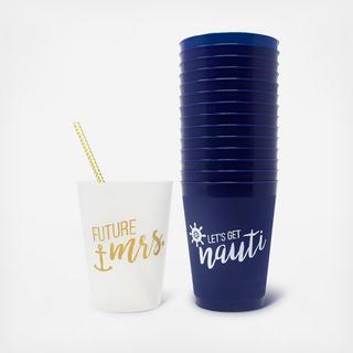 Let's Get Nauti Party Cups, Set of 15