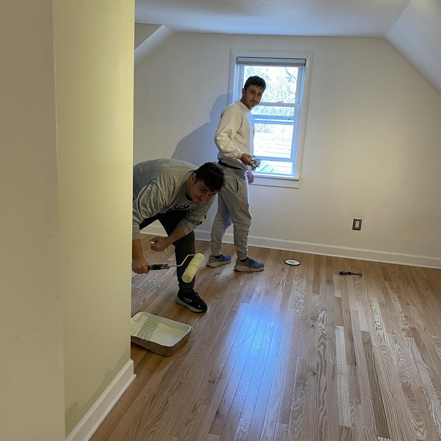Brothers doing some more painting