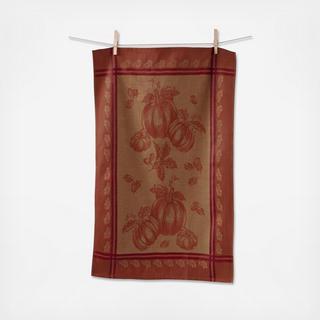 Pumpkin Jacquard Tea Towel, Set of 2