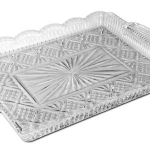 Godinger Dublin 14 by 11-Inch Crystal Rectangular Serving Tray