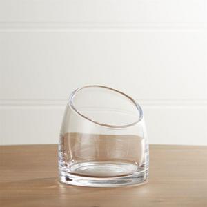 Slant Small Glass Vessel