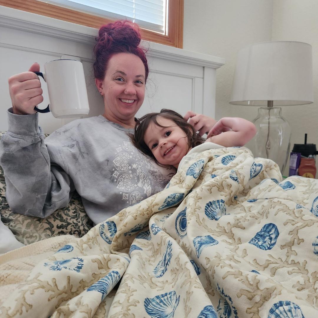 Vacation snuggles and morning coffee ❤️