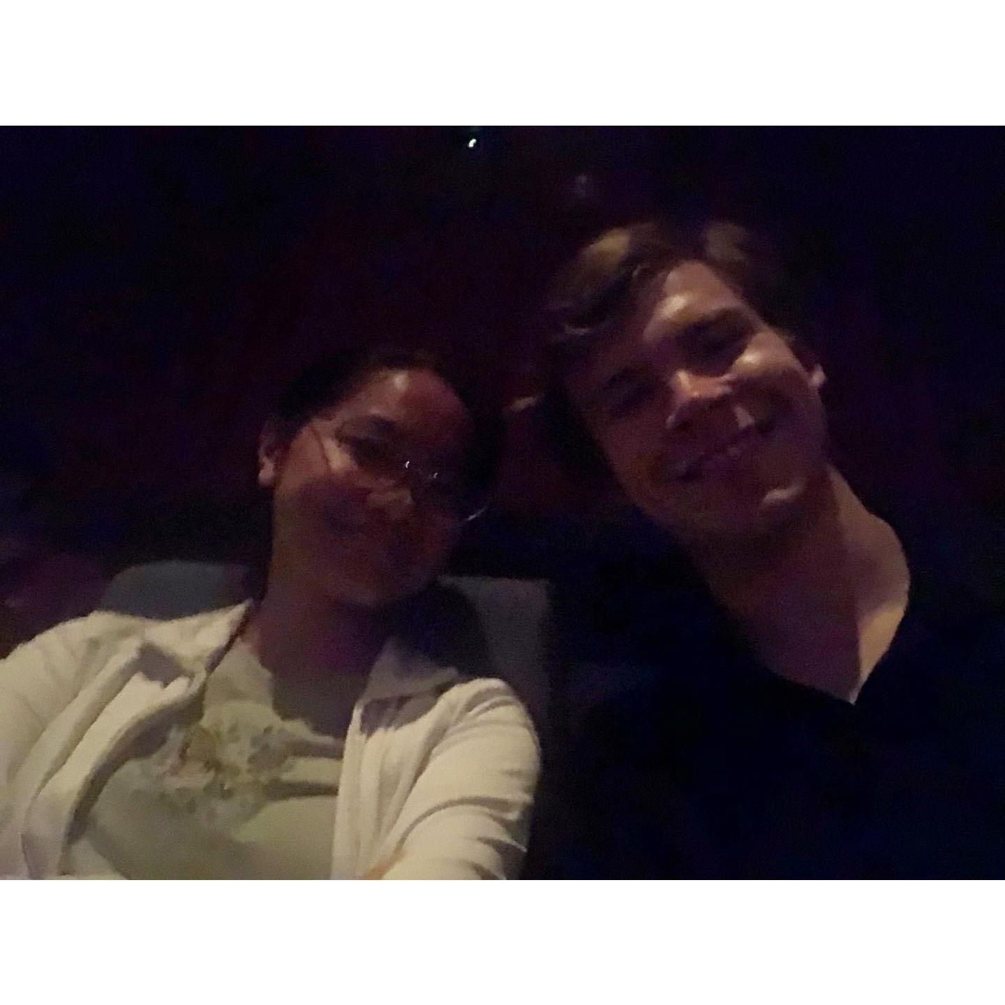 Movie theaters make for poor selfies, but pretty good dates #oppenheimer 7/22/23
