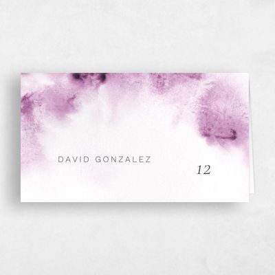 Mauve, Purple Wedding Place Card - Bartlett