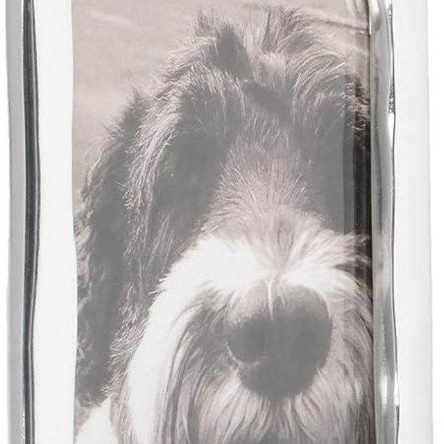 Mariposa OPEN DOG BONE 4X6 Handcrafted Frame, 4" x 6", Silver
