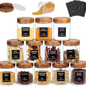 12pcs 8OZ Glass Spice Jars Airtight