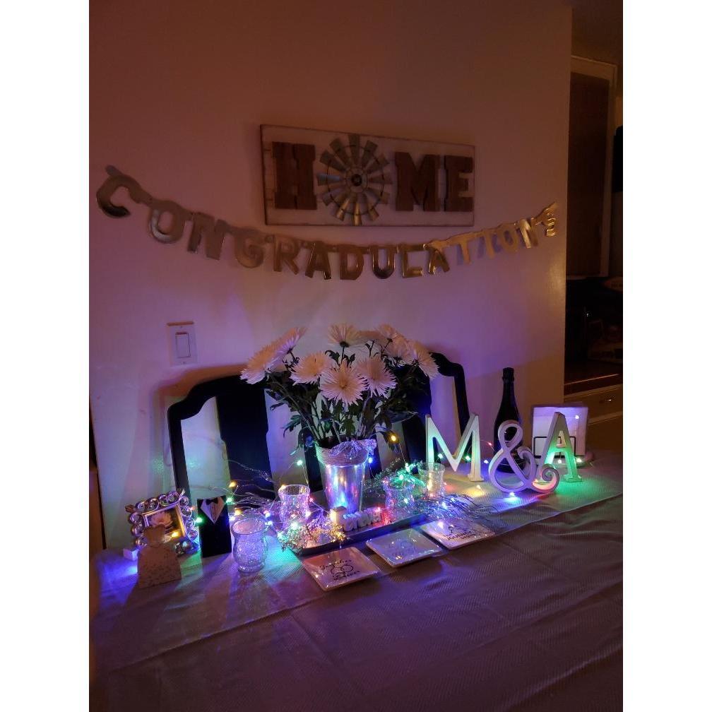 Post Engagement Decorations, courtesy of the family!