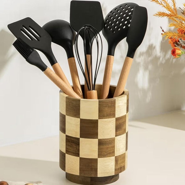 Wooden Utensil Holder