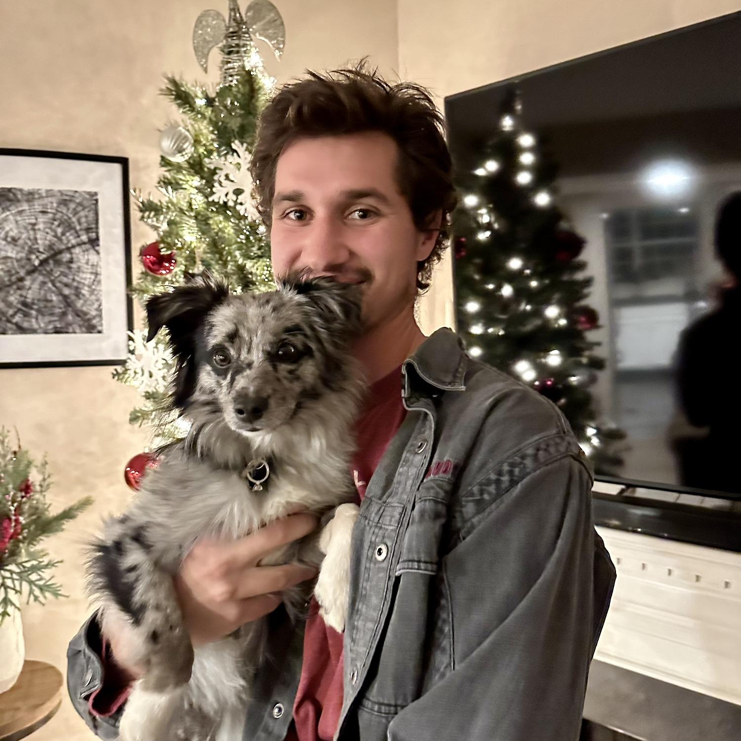 Zack proposed by putting the ring on our dog, Bruiser! 12.9.2023