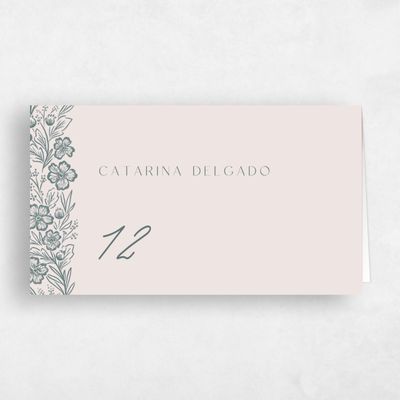 Beige Wedding Place Card - Ariadne