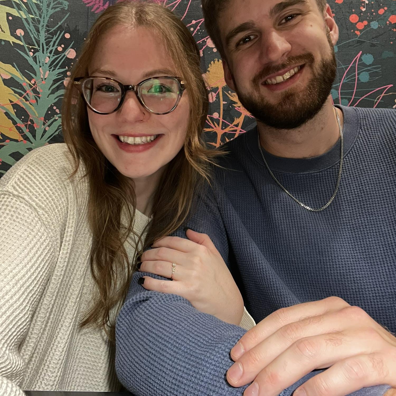 Right after we got engaged at the Wine Kitchen!
