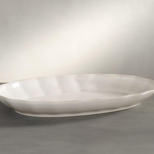 Charlotte Oval Platter, White