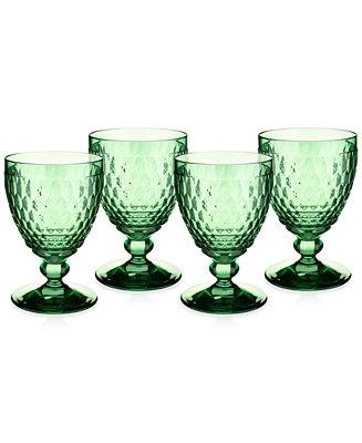 Boston Goblet Green, Set of 4