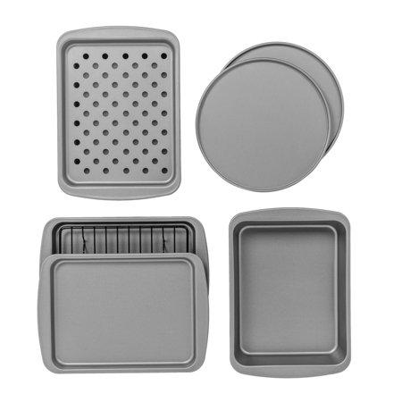 BakerEze 8-Piece Non-stick Bakeware Set, Pizza Cookie & Baking Pans