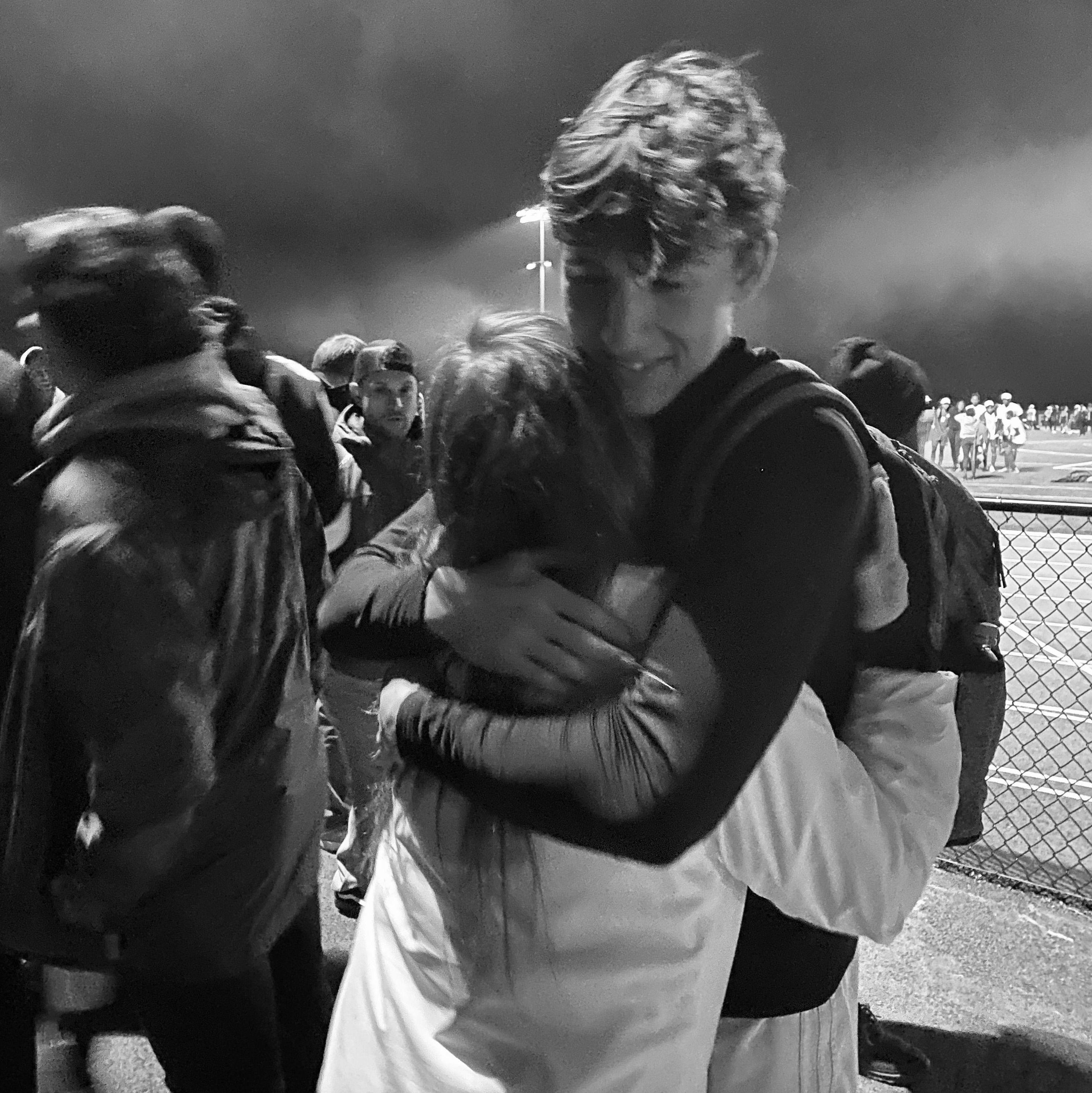 One of our first photos together - just two kids with a crush. I looked forward to the end of every soccer game when Jon would come straight over and hug me! - Kat