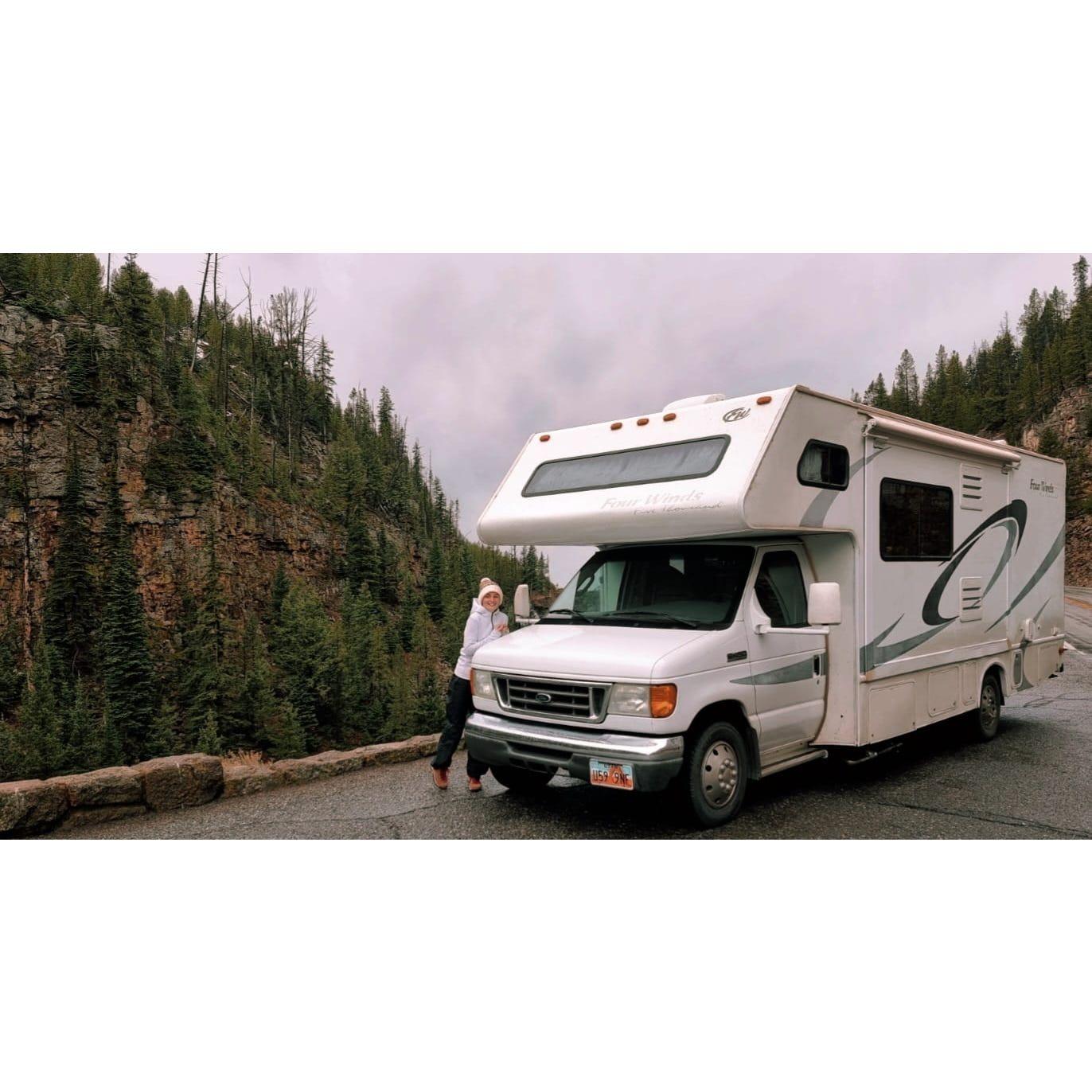 Our first camper van holiday in Yellowstone National park in US and our home for that week Jenney. We loved her.
