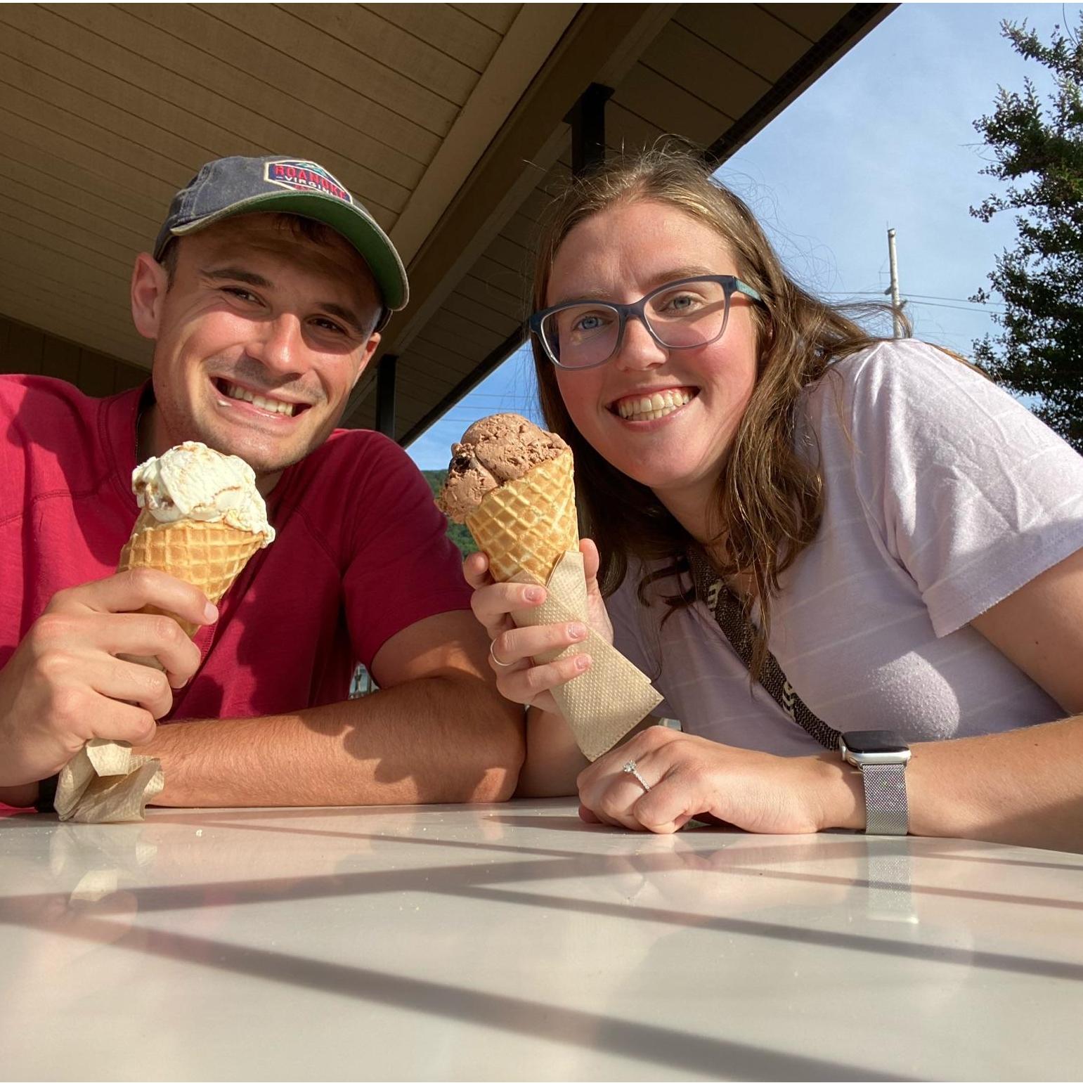 Our favorite Roanoke ice cream “Blue Cow”