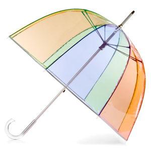 Totes Signature Clear Bubble Umbrella - Rainbow