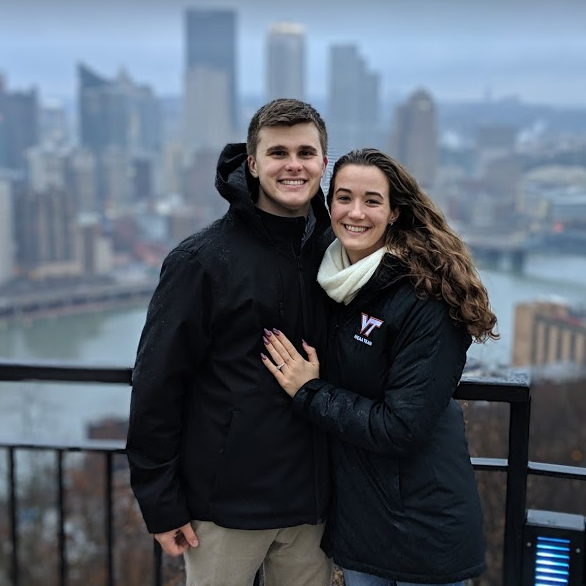 Pittsburgh skyline after Adriana said "yes!"