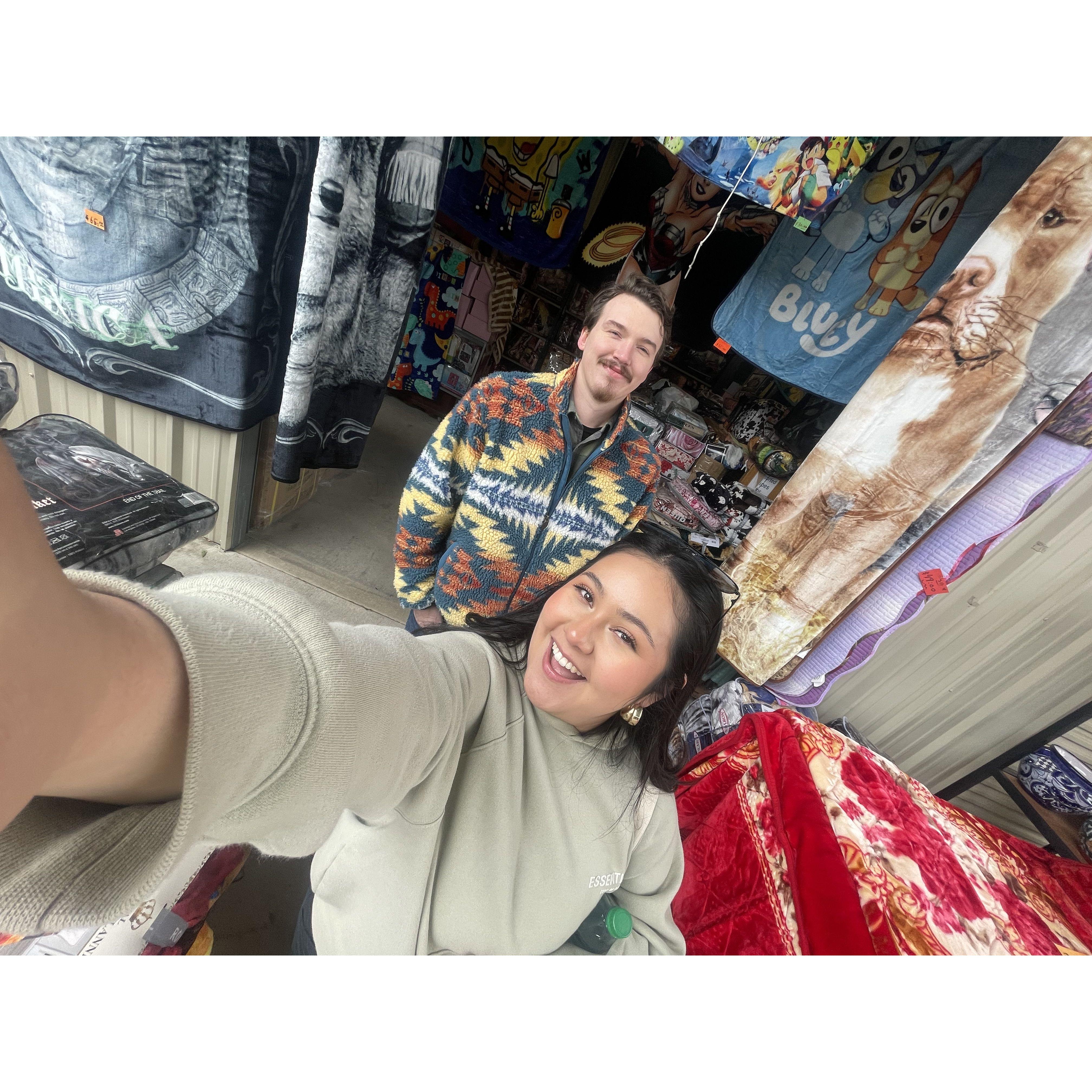 Searching for cars at the flea market, Jan. 2024