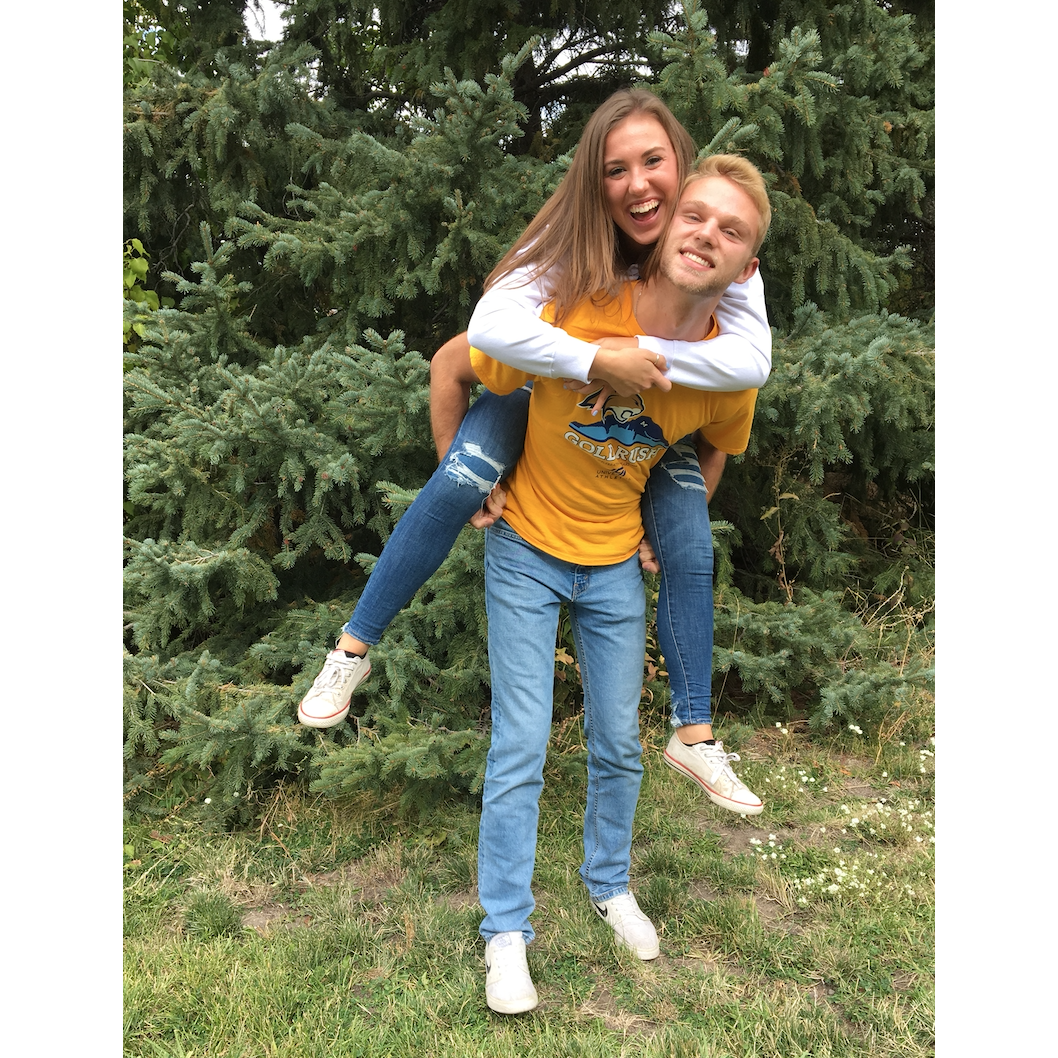 Some of the best memories in Anna's backyard in Bozeman before football games.