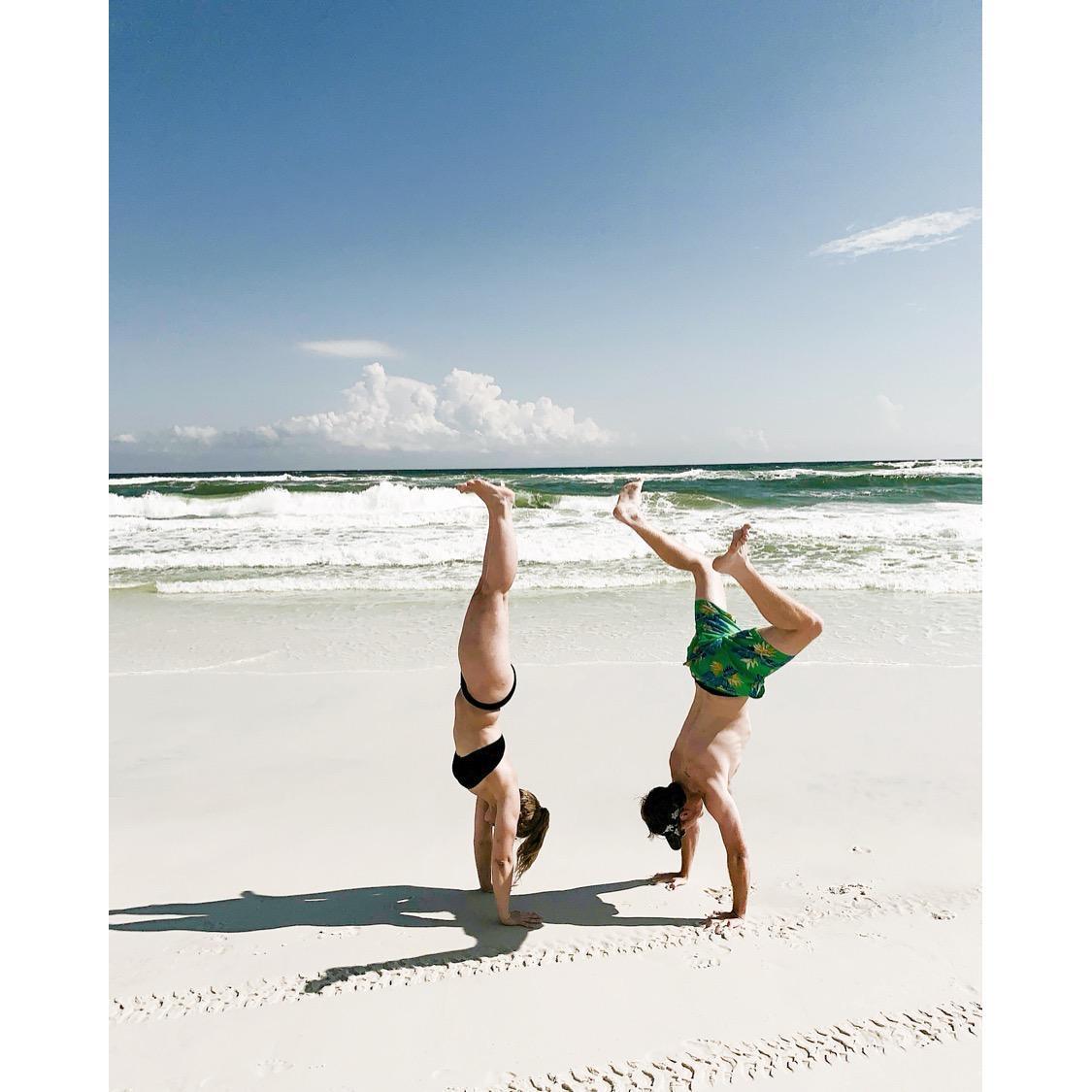 Handstands on the beach in Destin, FL