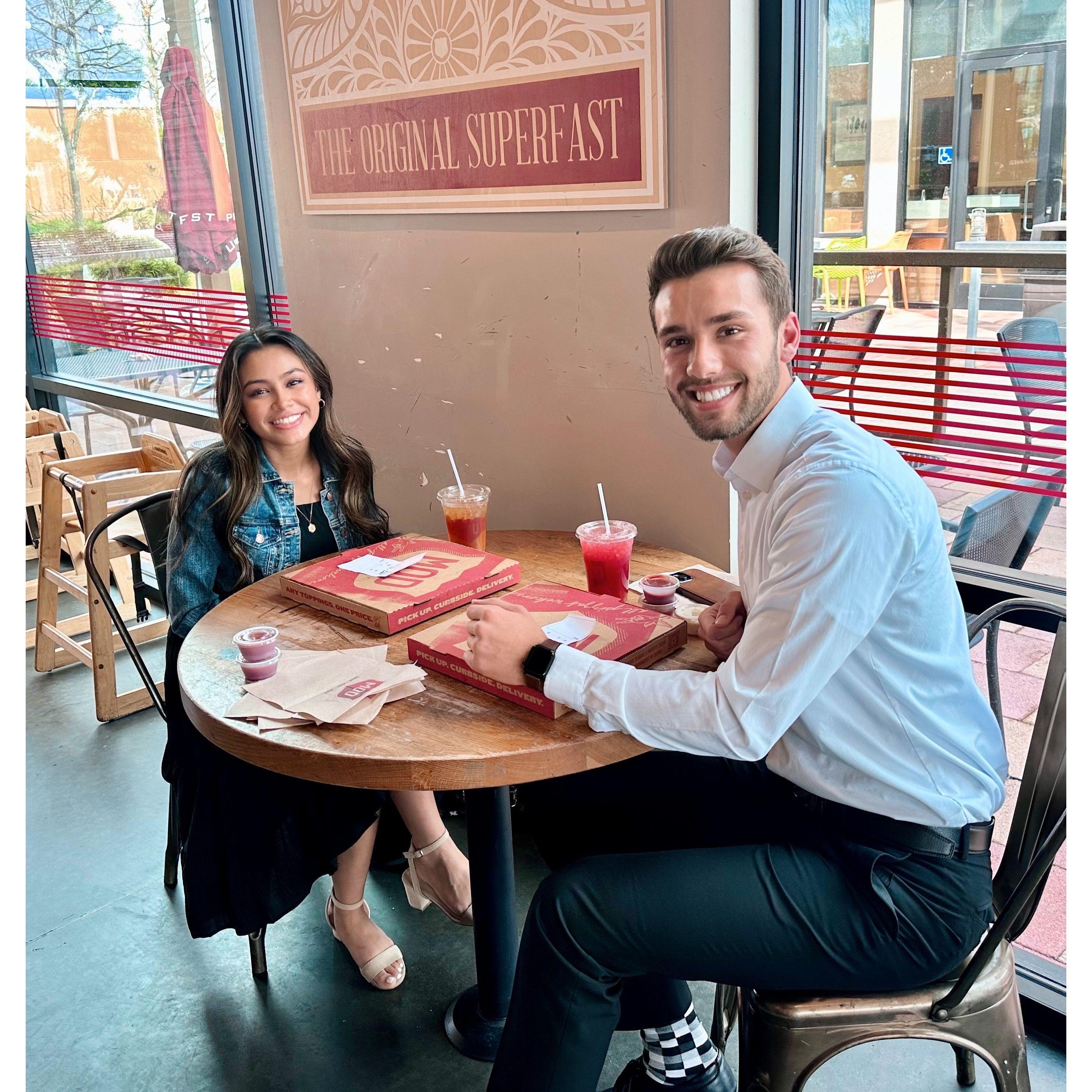 Our first date - and what better than to get pizza?!