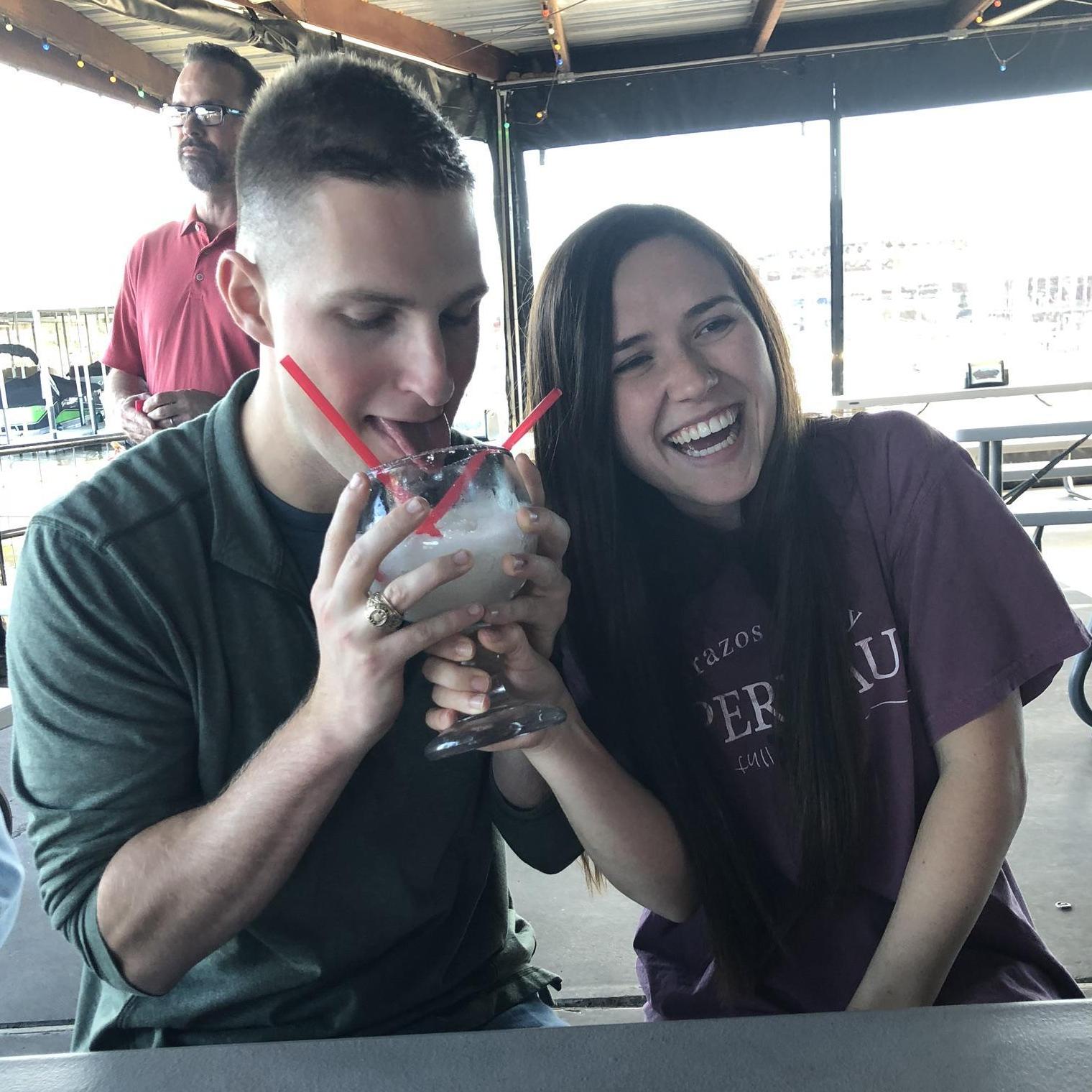 Austin had a few days of visiting me and needed a drink! ha!