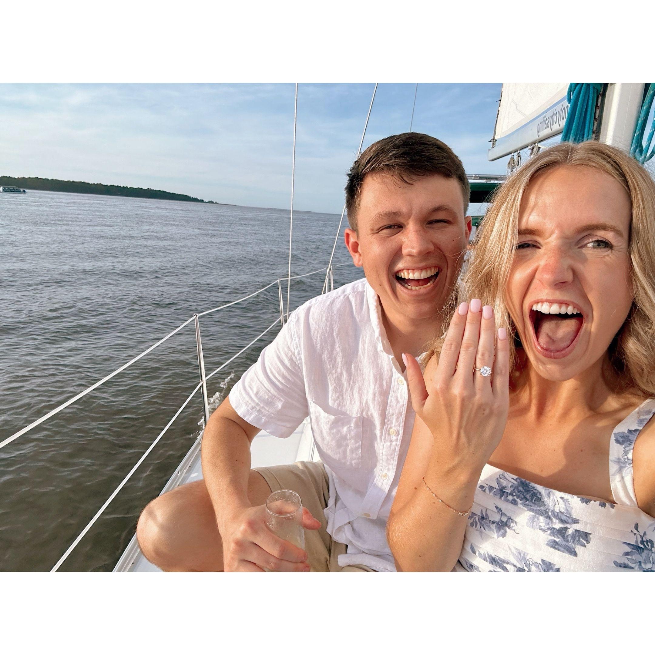 She said yes! (Shout out Captain Chad for the boat ride and great pictures.)
