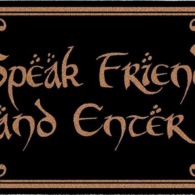 Speak Friend and Enter Doormat 30x17 Inch Funny Coir Doormat Indoor Door Mats for Entryway Non-Slip Door Mat Indoor Outdoor Waterproof Mat Inside Door Mats for Home Entrance Backyard Door Mat