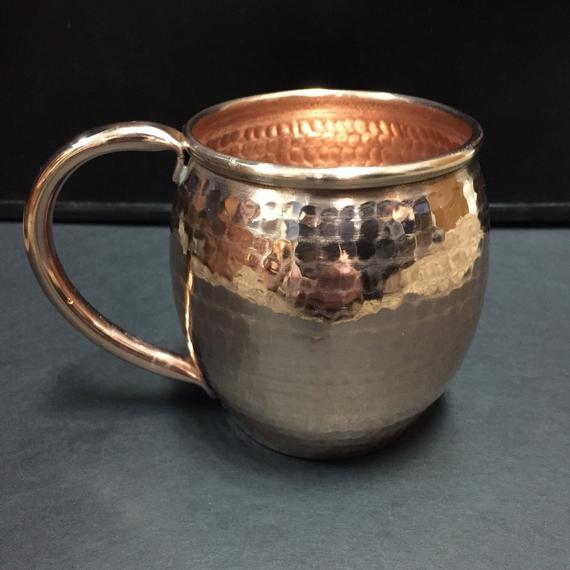 13oz Moscow Mule Hammered Copper Barrel Mug