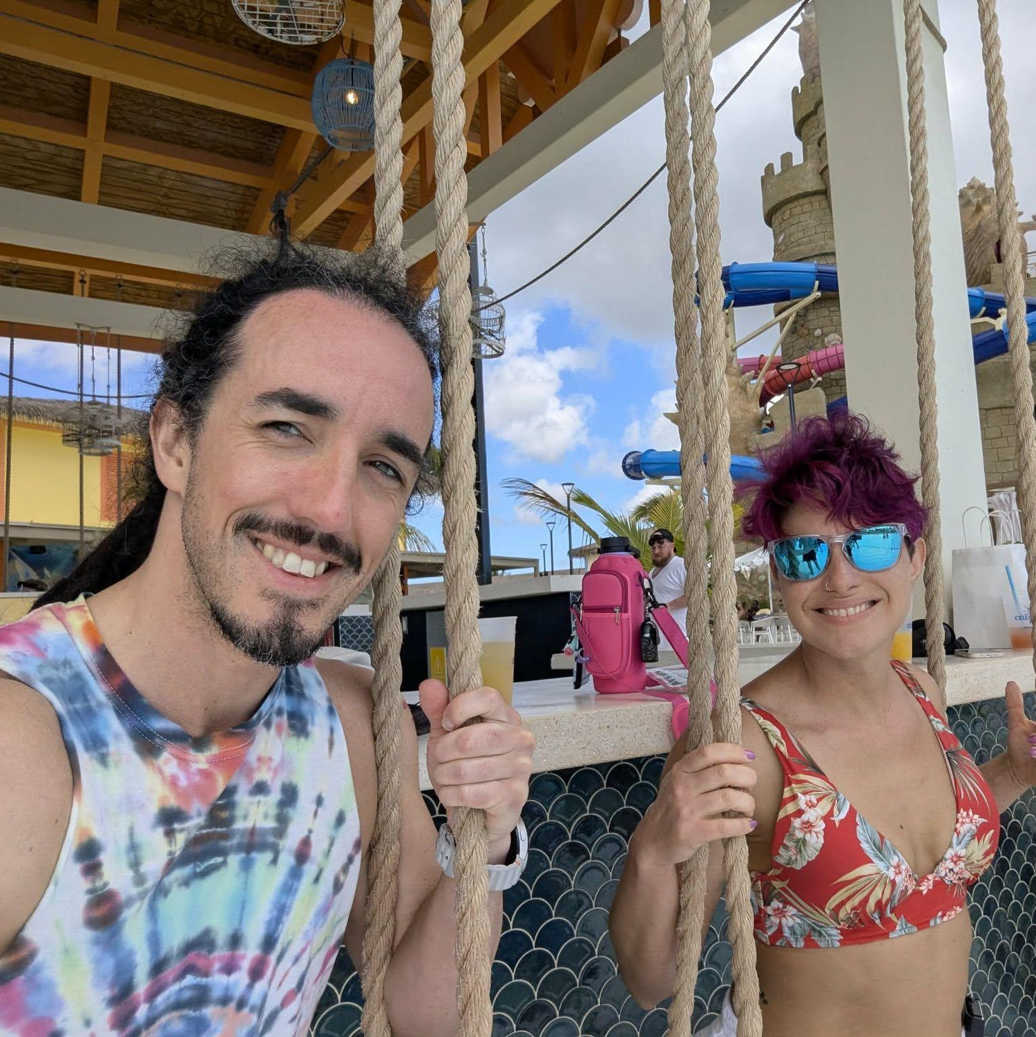 2026: Bahamas. A swing bar in the pool. Too fun!