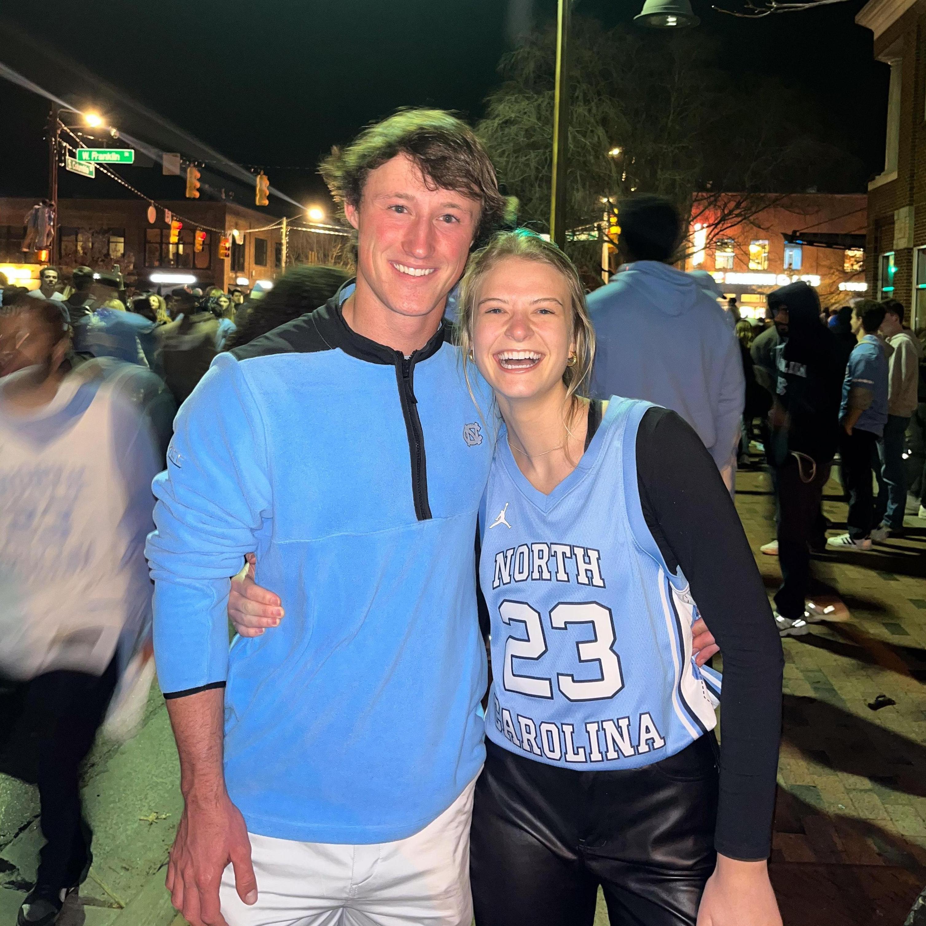 Rushing Franklin st. when UNC beat Duke. February 4, 2024