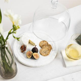 Luna Marble Serving Board & Glass Cloche