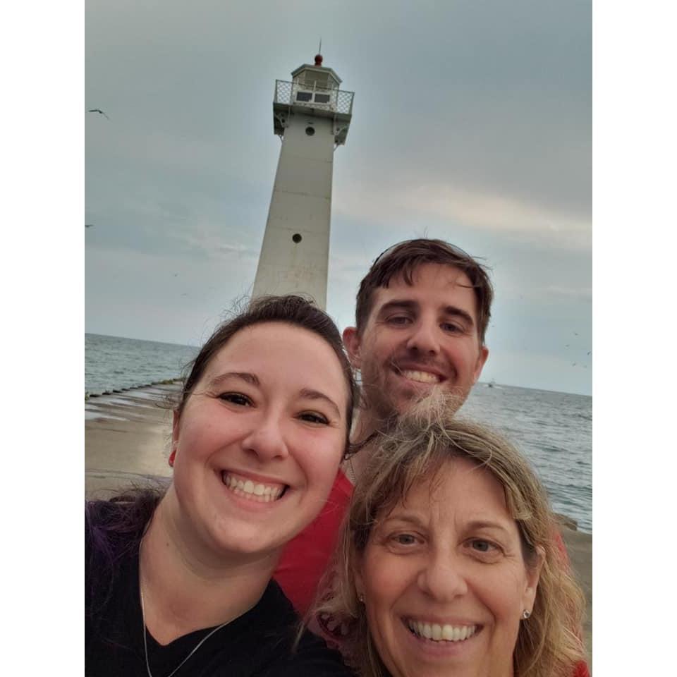 Sodus Point light house with Cindy - August 2019