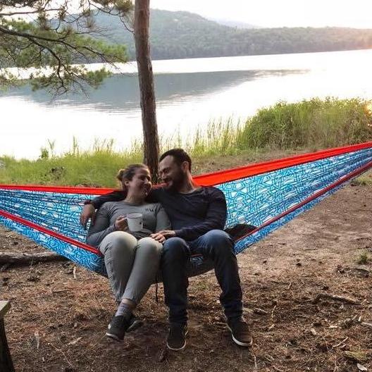 We also enjoy hiking and sharing hammocks