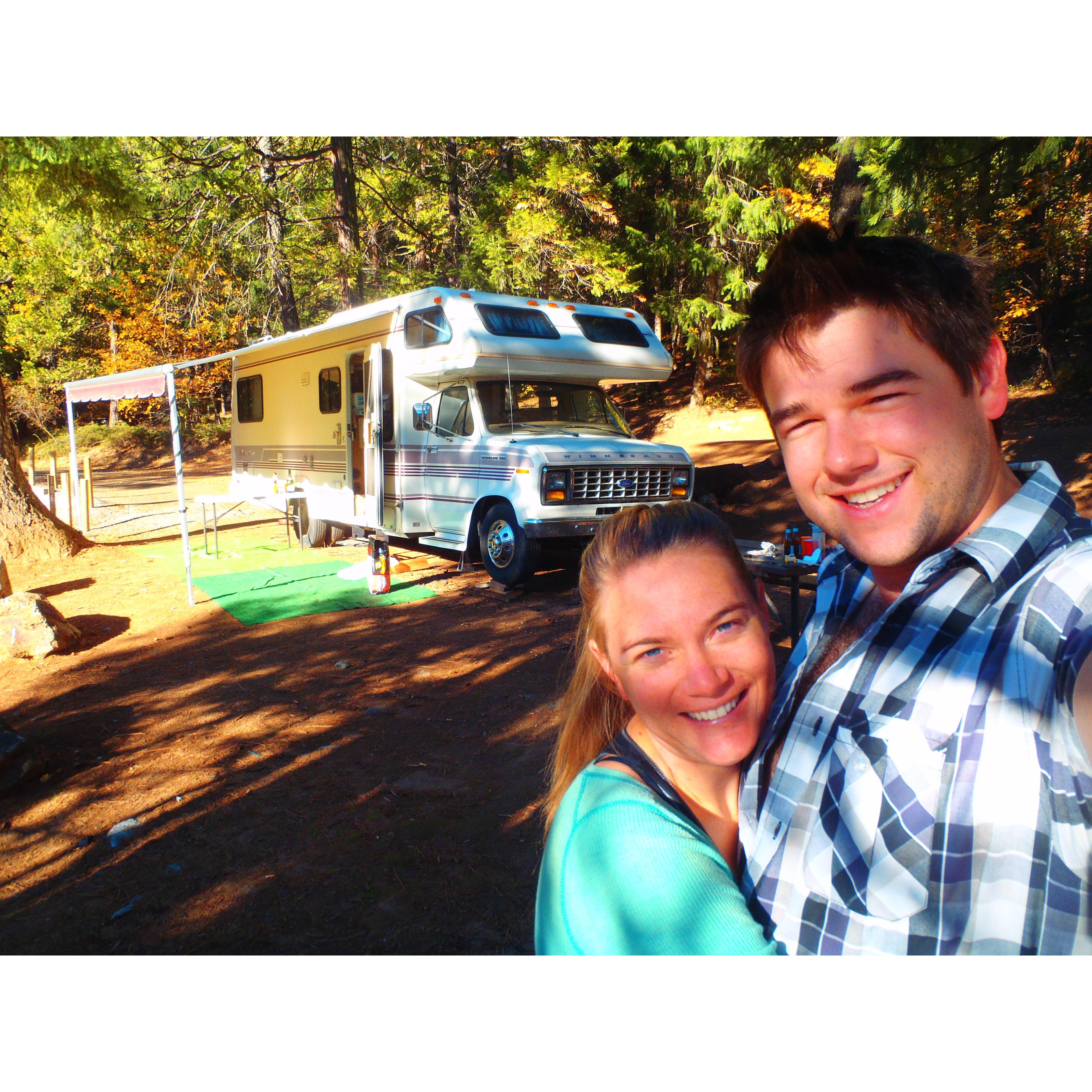 Glamping at Sly Park Reservoir.