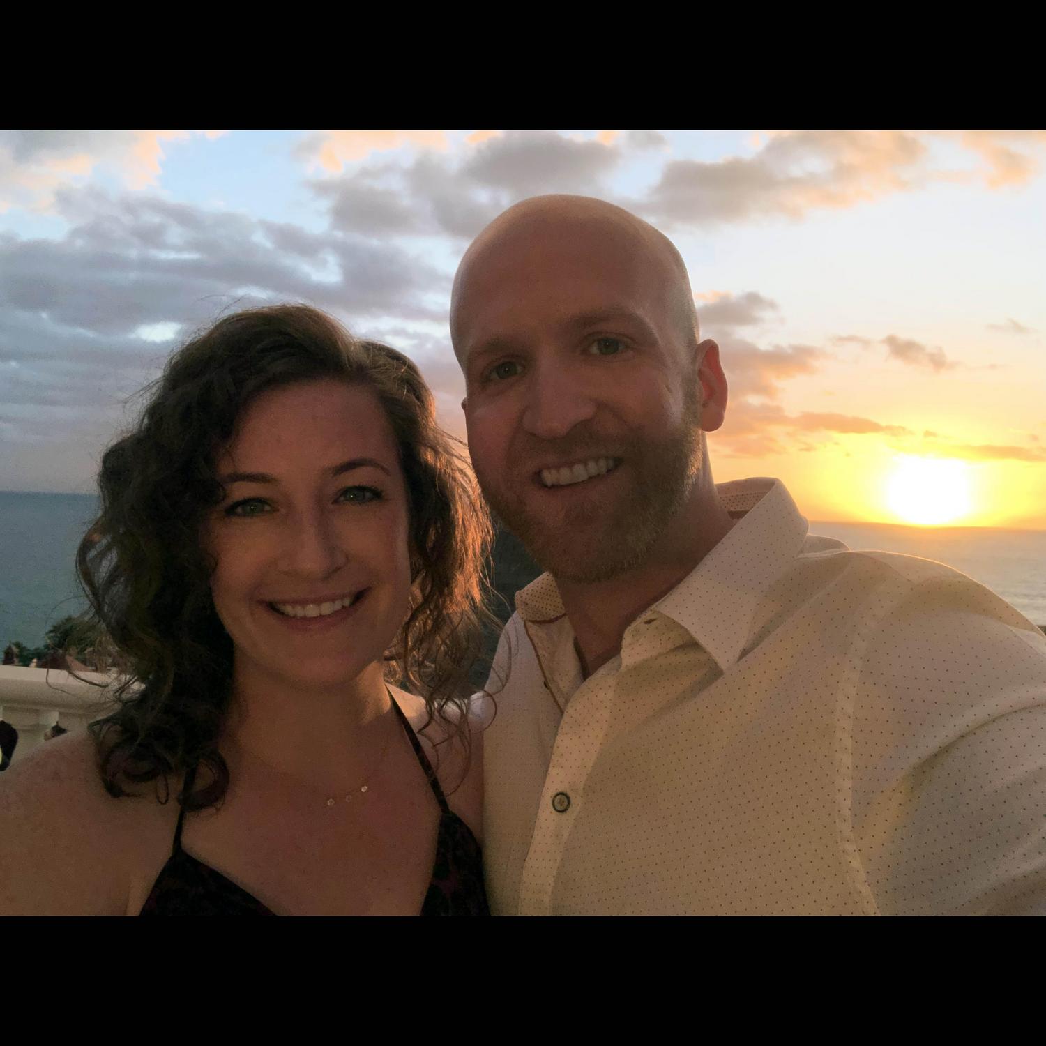 Just before John popped the question!