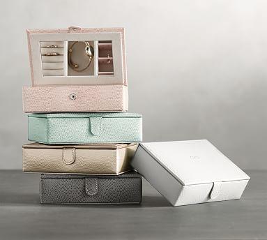Personalized Mckenna Leather Travel Jewelry Box