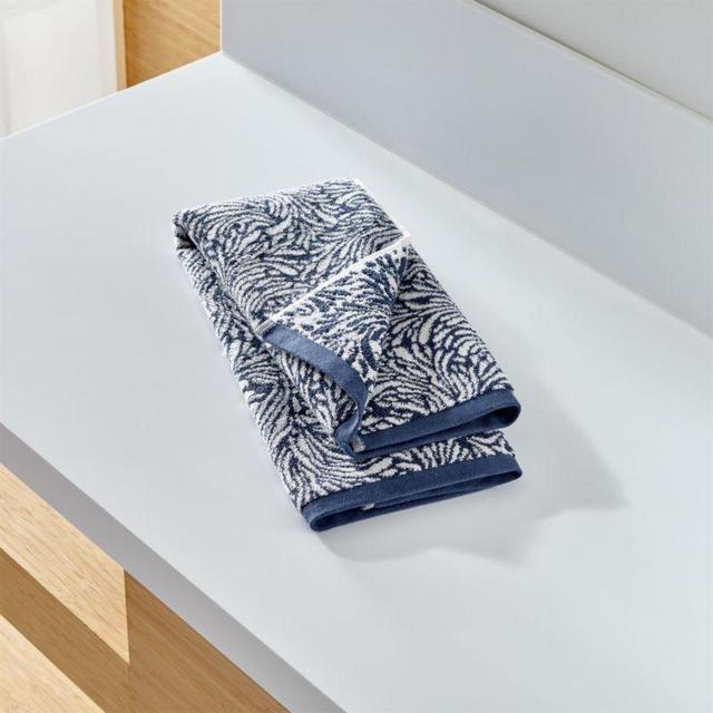 Ellio 550-Gram Organic Blue Hand Towel