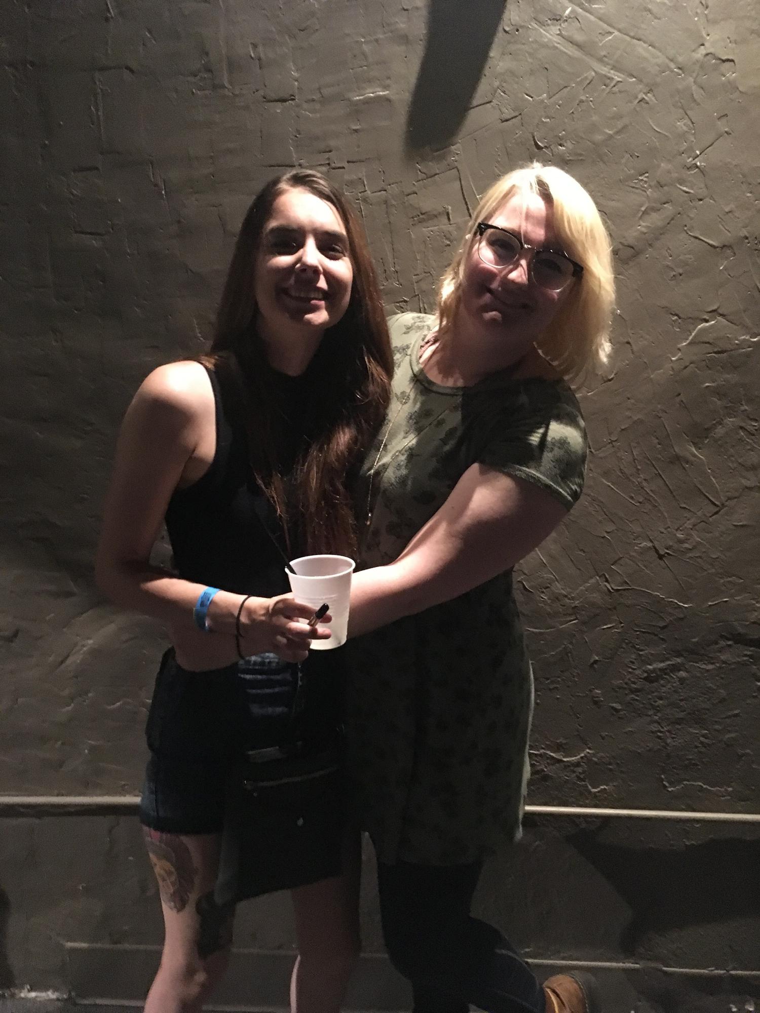 Taylor and Stephanie at a Bicycle Inn show