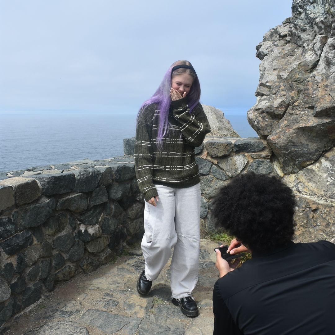 At the end of our trip he had proposed