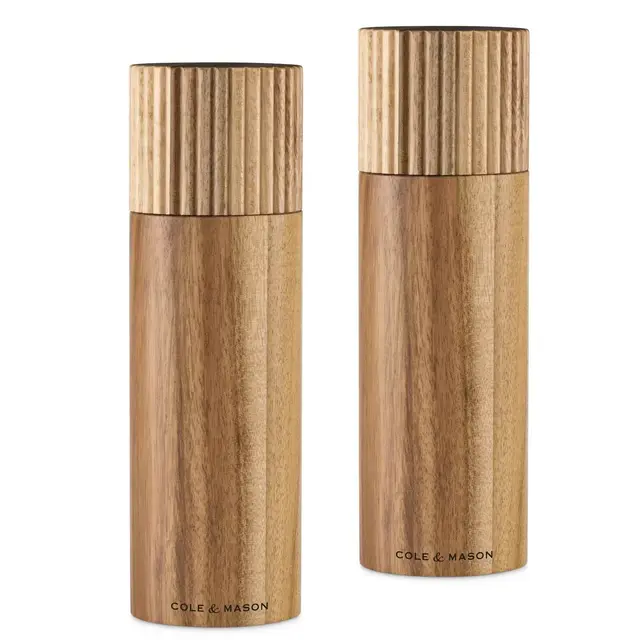Cole & Mason Galloway Ribbed Salt and Pepper Shaker Set