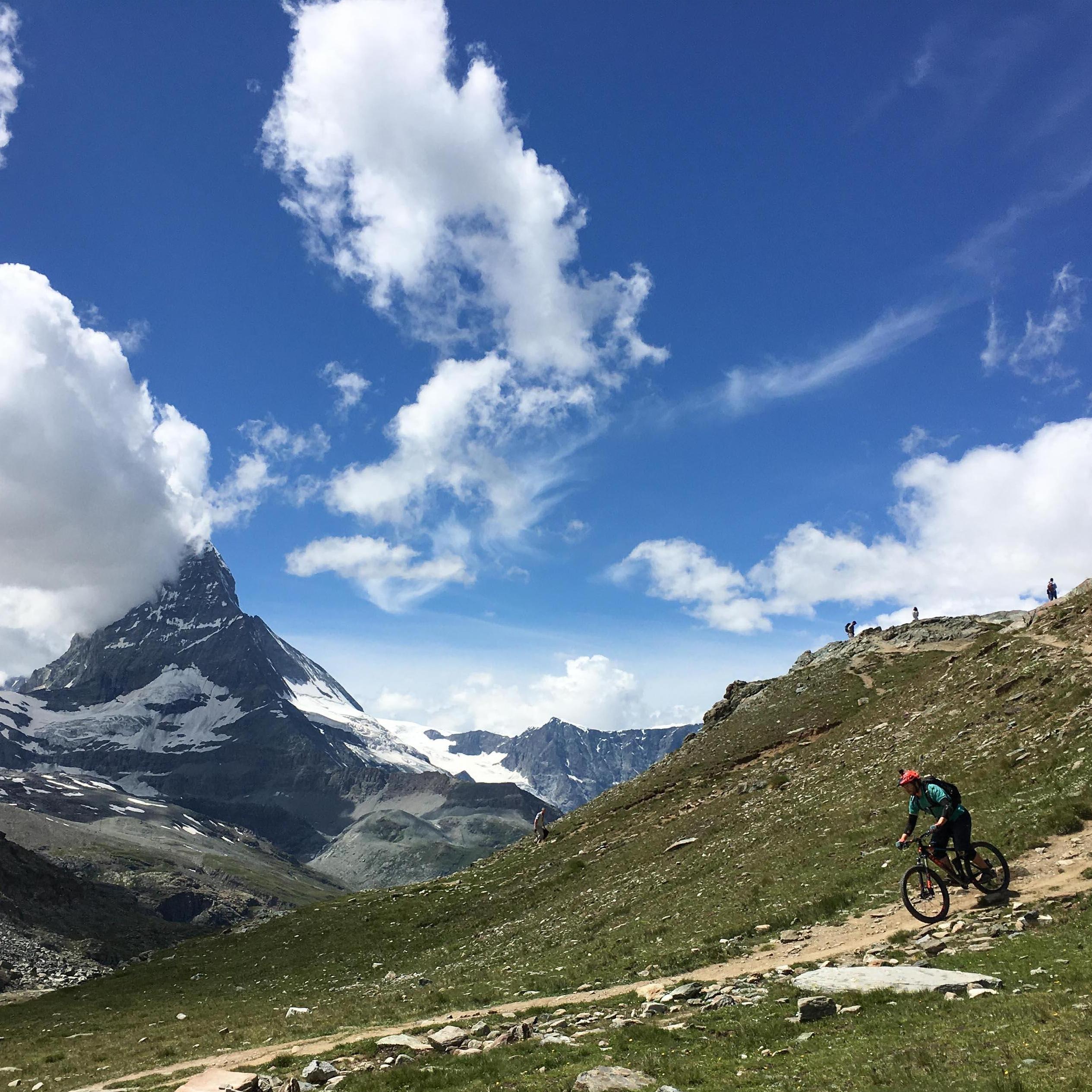 Mountain biking in Zermatt Switzerland
