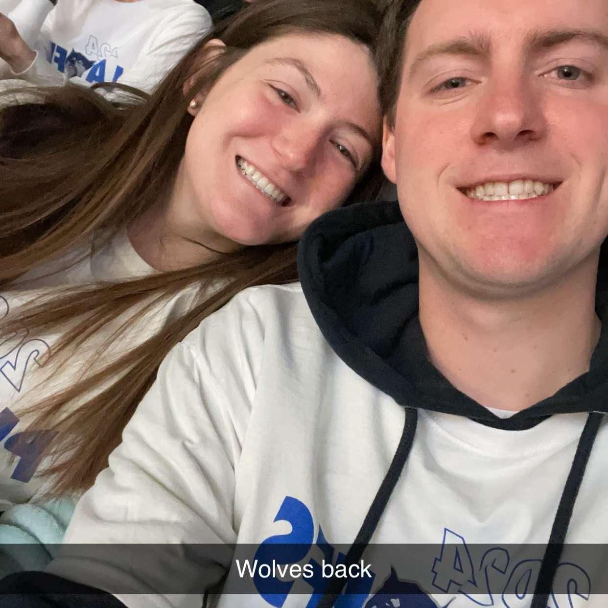 Madeline and Jordan's first NBA playoff game together!