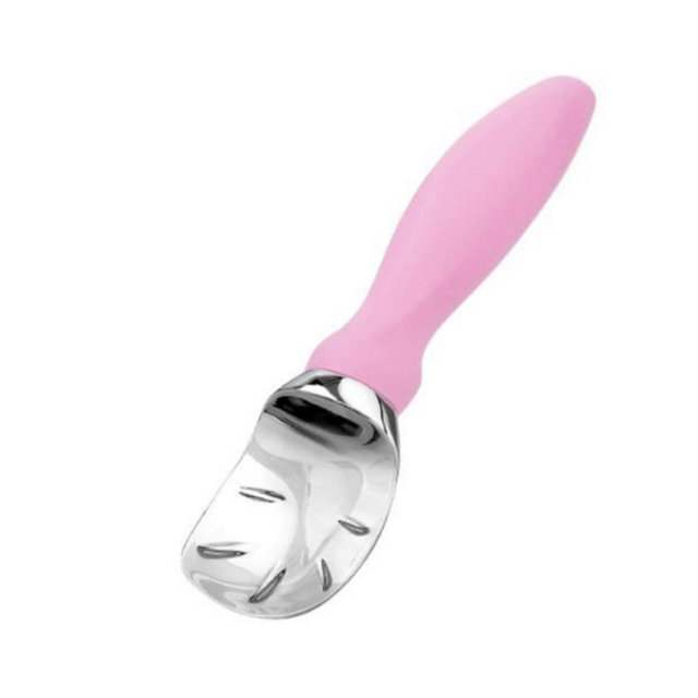Zulay Kitchen Ice Cream Scooper with Soft Easy Handle and Built-in Lid Opener