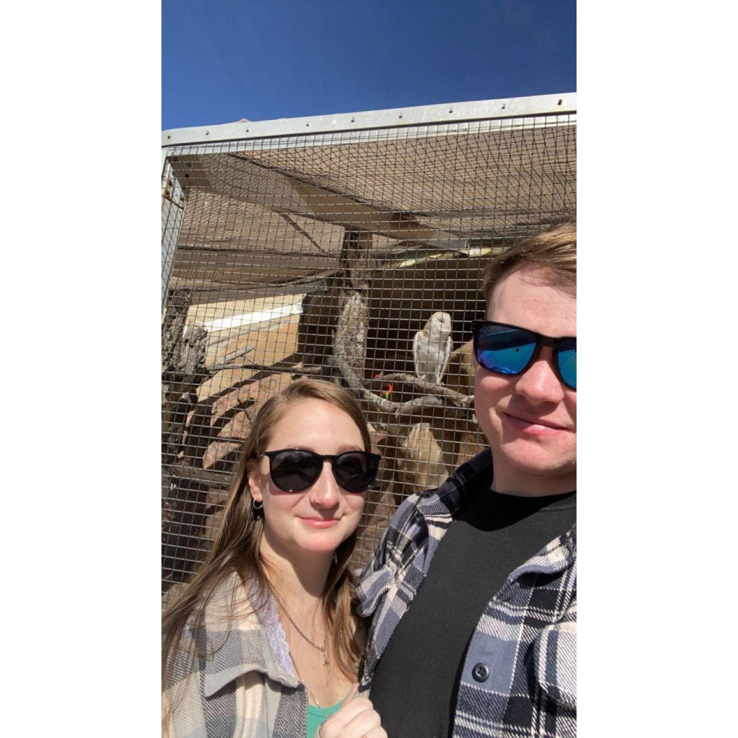 Us at the zoo after Chase came back from a deployment