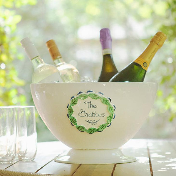 Tricia Lowenfield Champagne Bowl with Monogram