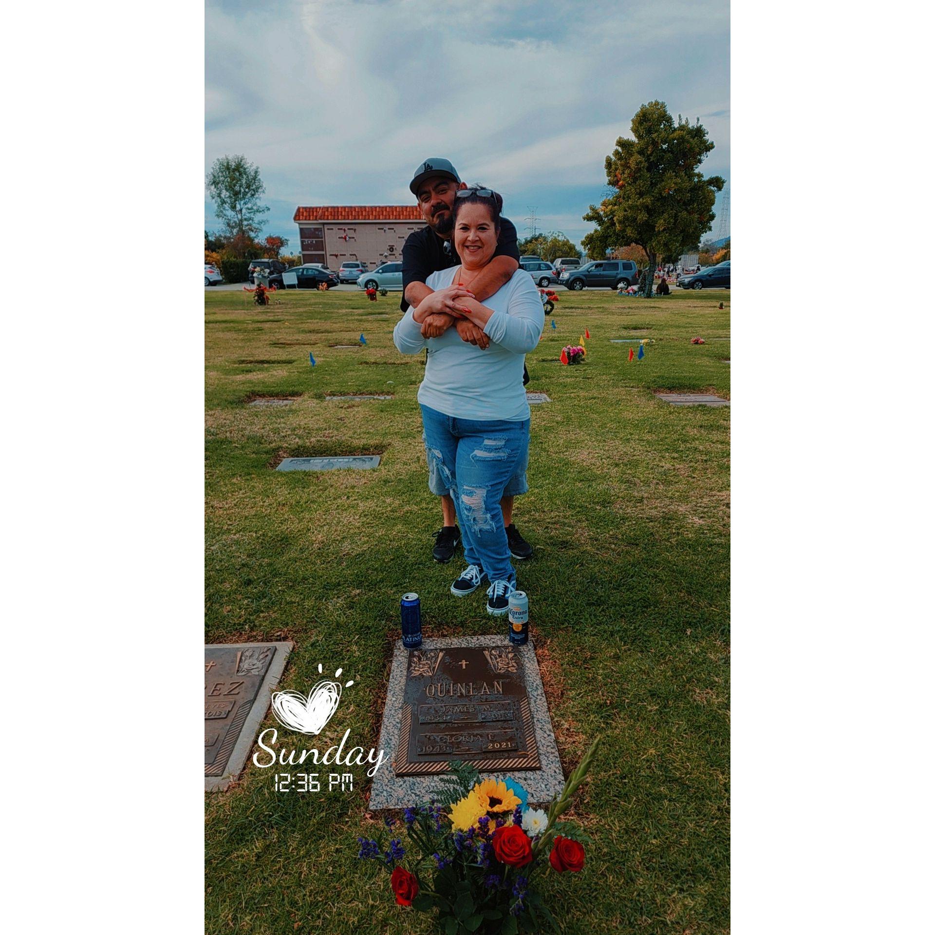 He didn't get to met my dad but thankful he met my mom and now we visit them together