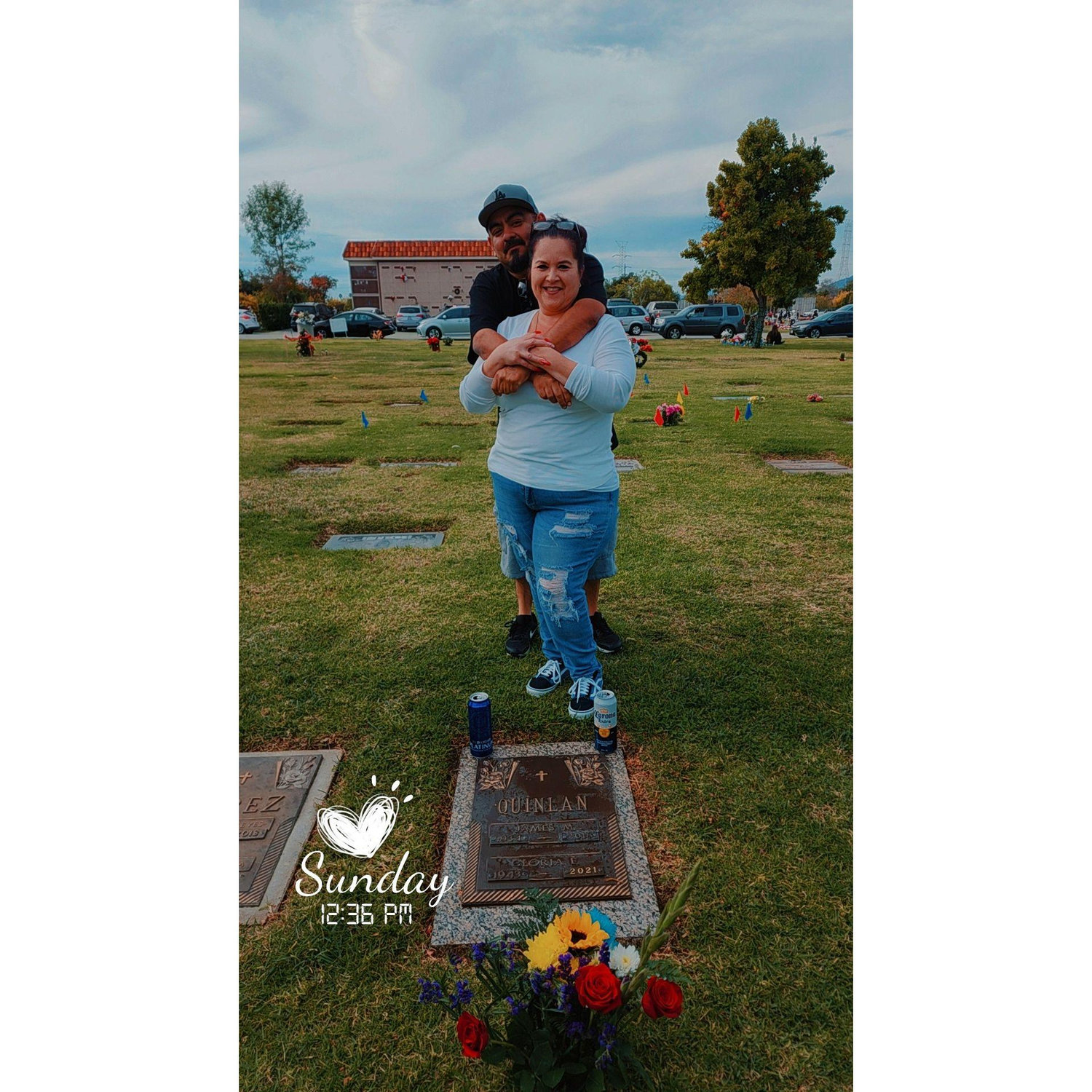 He didn't get to met my dad but thankful he met my mom and now we visit them together
